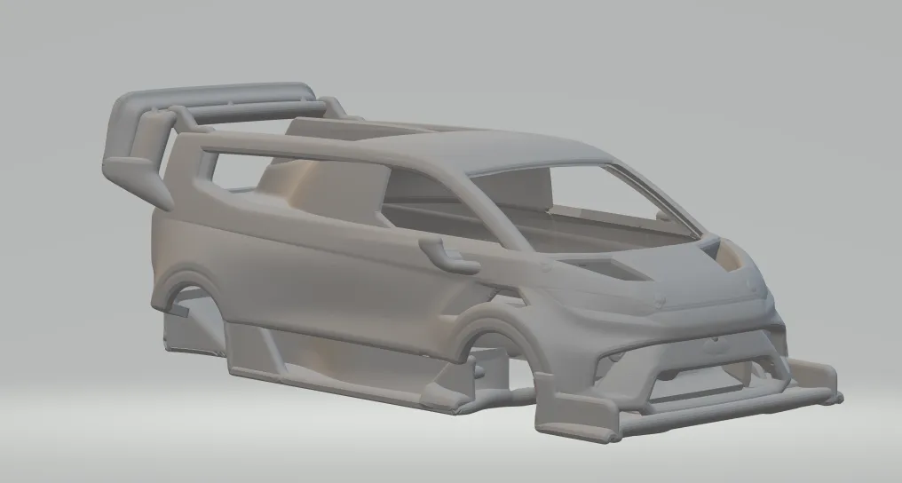 Transit supervan 3D Print Model .c4d .max .obj .3ds .fbx .stl .blend 