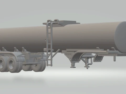 Remorque citerne États-Unis Modèles 3D en vedette