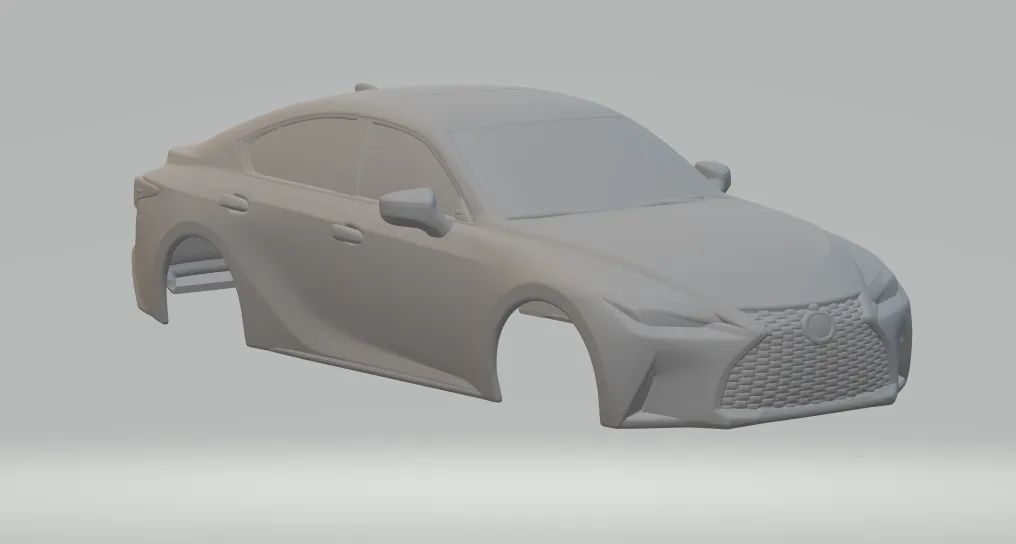 Lexus IS closed 3D Print Model .c4d .max .obj .3ds .fbx .stl .blend 