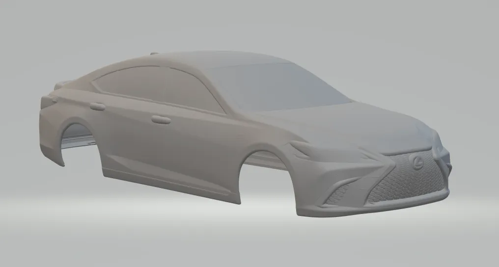 Lexus es closed 3D Print Model .c4d .max .obj .3ds .fbx .stl .blend 