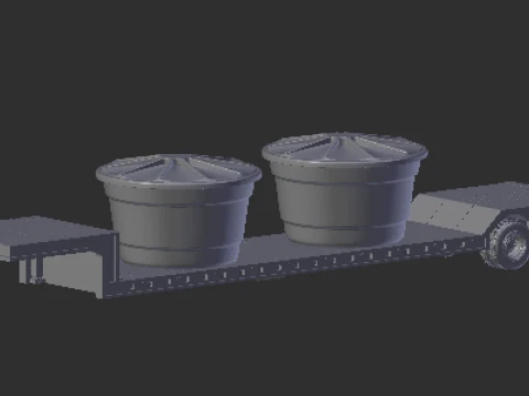 Trailer flatbed 3D Print Model