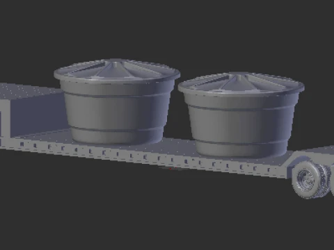 Trailer flatbed 3D Print Model