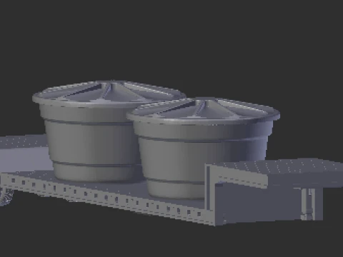Trailer flatbed 3D Print Model