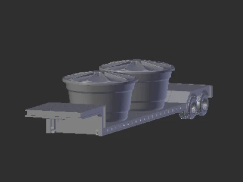 Trailer flatbed 3D Print Model
