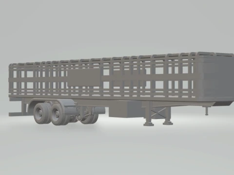 1-64 브라질 LPG 실린더 운송 트레일러 3D 프린트 모델