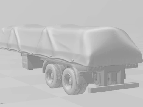 1-64 Trailer flatbed closed 3D Print Model