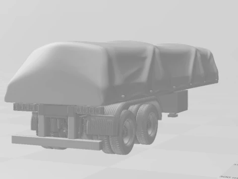 1-64 Trailer flatbed closed 3D Print Model