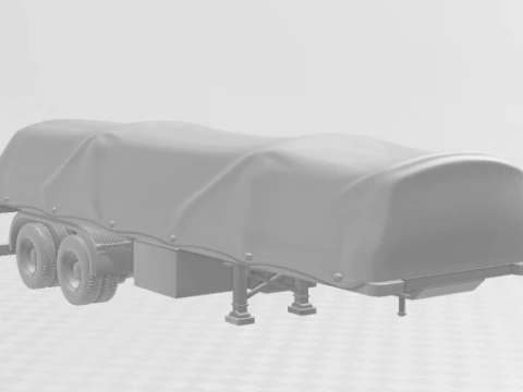 1-64 Trailer flatbed closed 3D Print Model