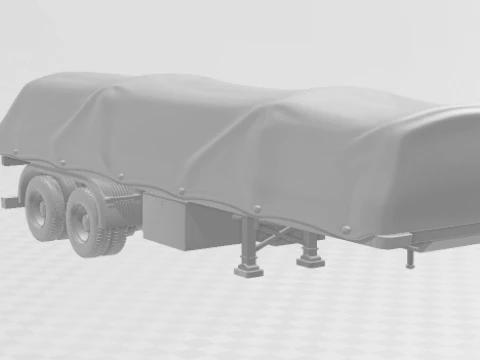 1-64 Trailer flatbed closed 3D Print Model
