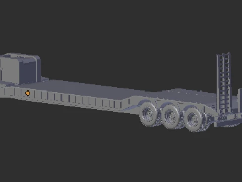1-64 lowboy transport 3D Print Model