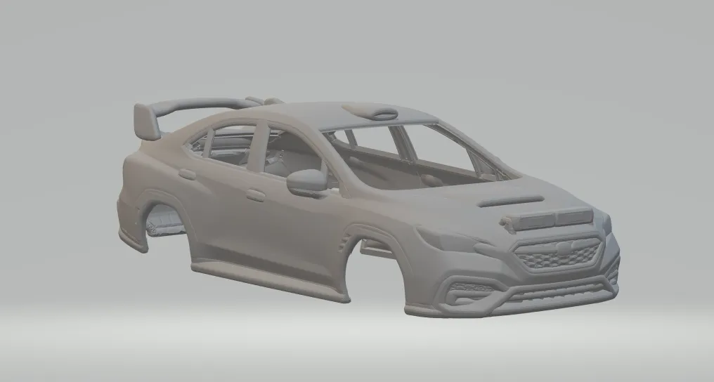 Subaru wrx rally 3D Print Model .c4d .max .obj .3ds .fbx .stl .blend 