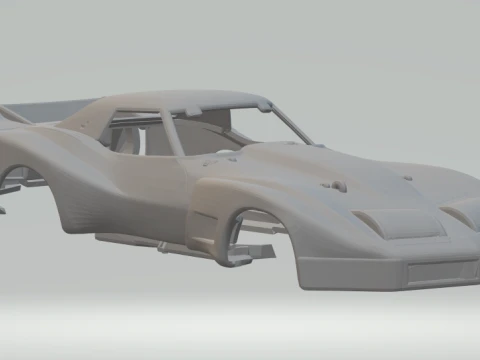 Chevrolet-Corvette-Rennwagen 3D Druckmodell