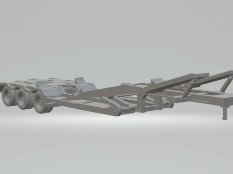 1-64 Heavy Duty Tieflader-Transportanh&auml;nger STL 3D Druckmodell