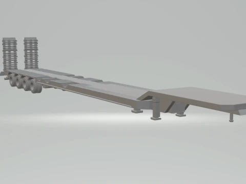 1-64 Lowboy Trailer 3D Print Model