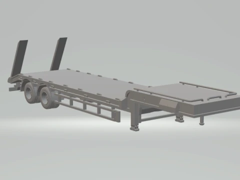 1-64 Lowboy Trailer 3D Print Model