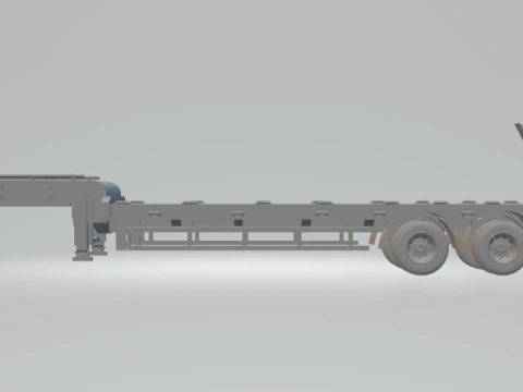 1-64 Lowboy Trailer 3D Print Model
