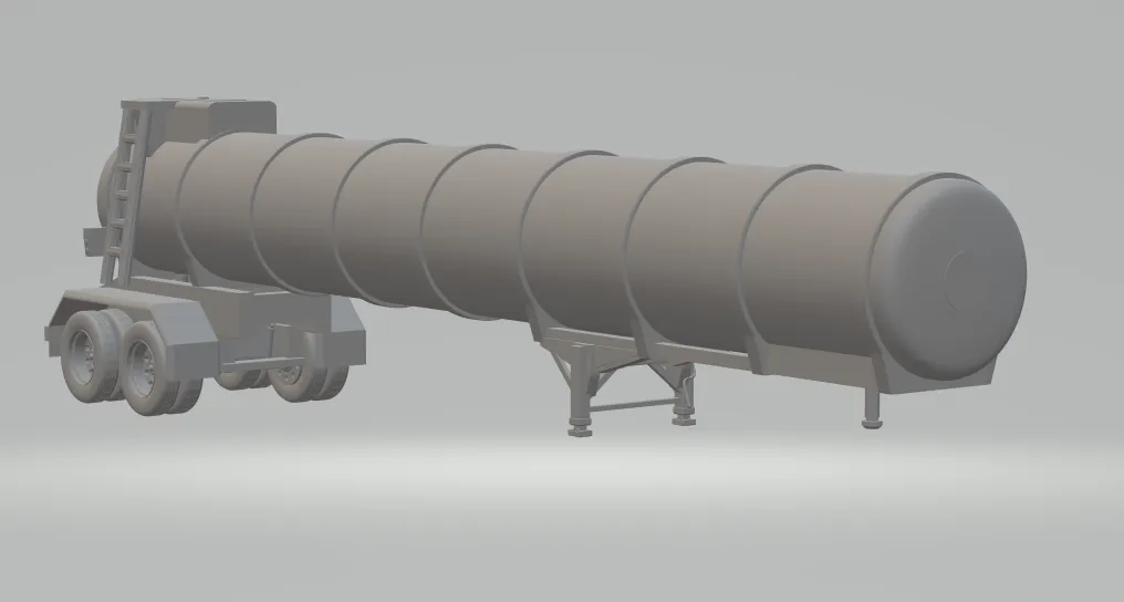 1-64 Lowboy Trailer euro 3D Print Model .c4d .max .obj .3ds .fbx .stl .blend 