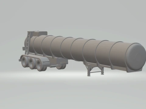 1-64 Chemical Liquid Tanker Trailer 3D Print Model