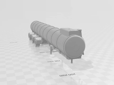 1-64 Liquid Tanker Trailer 3D Print Model