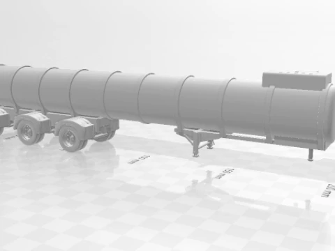 1-64 Liquid Tanker Trailer 3D Print Model