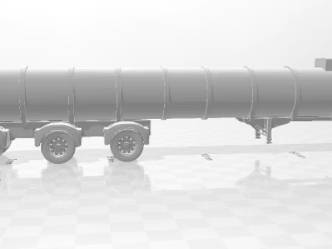 1-64 Liquid Tanker Trailer 3D Print Model