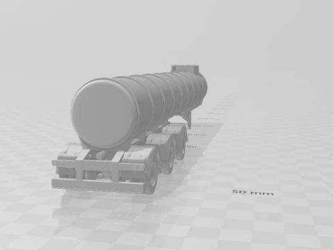 1-64 Liquid Tanker Trailer 3D Print Model