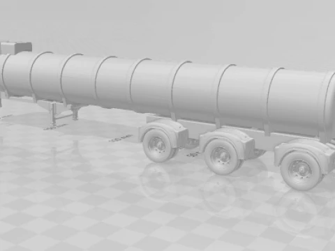 1-64 Liquid Tanker Trailer 3D Print Model