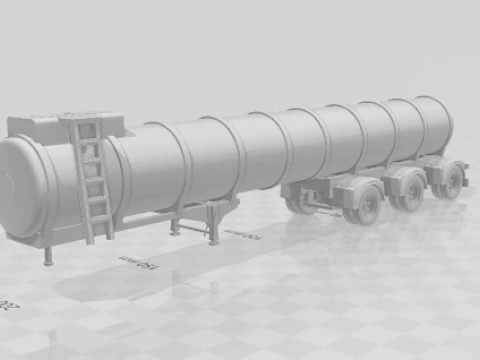 1-64 Liquid Tanker Trailer 3D Print Model