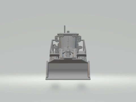 1-64 Scale Backhoe Loader 3D Print Model