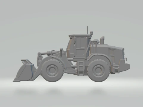 1-64 Scale Backhoe Loader 3D Print Model