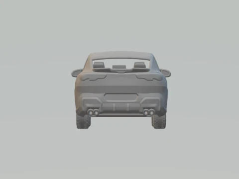1-64 Scale Backhoe Loader 3D Print Model