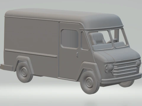 1971 Commer walk thru step van 3D Print Model
