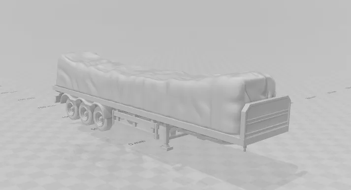 Trailer flatbed euro 3D Print Model .c4d .max .obj .3ds .fbx .stl .blend 
