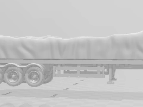Trailer flatbed euro 3D Print Model