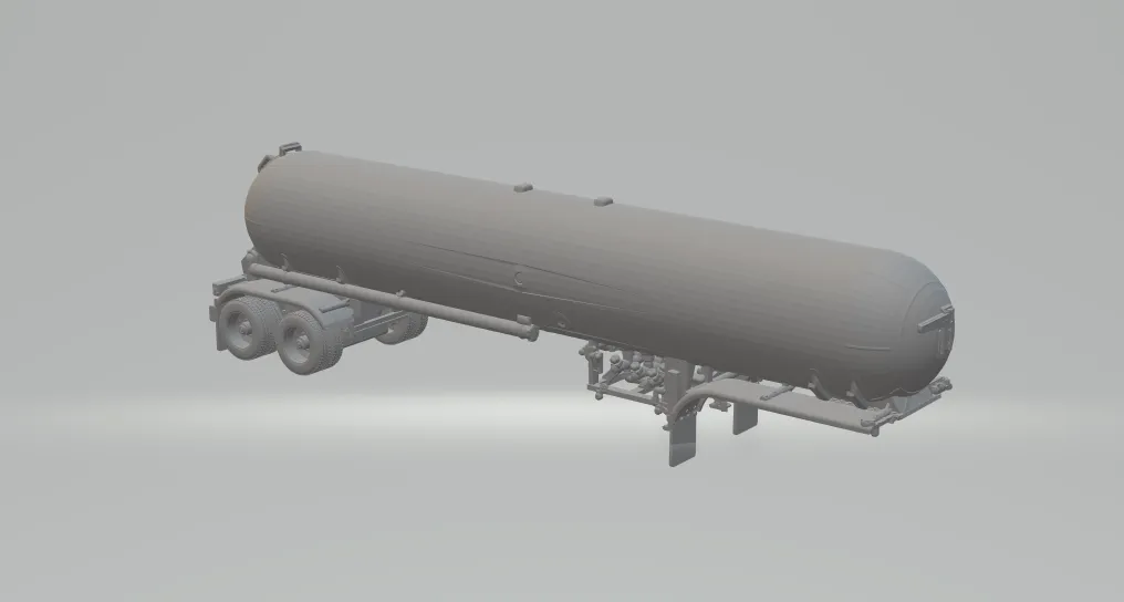 Chemical trailer 3D Print Model .c4d .max .obj .3ds .fbx .stl .blend 