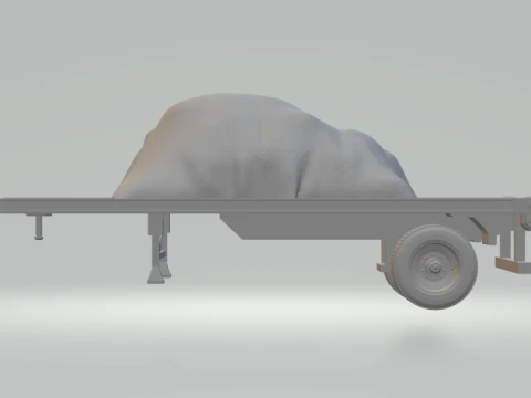 Trailer flatbed 3D Print Model