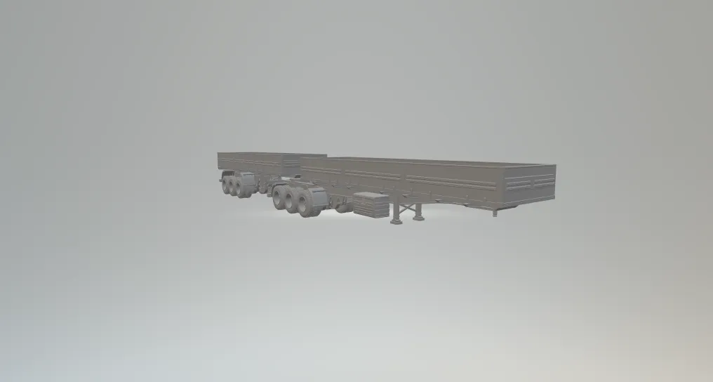 Trailer double randon 3D Print Model .c4d .max .obj .3ds .fbx .stl .blend 