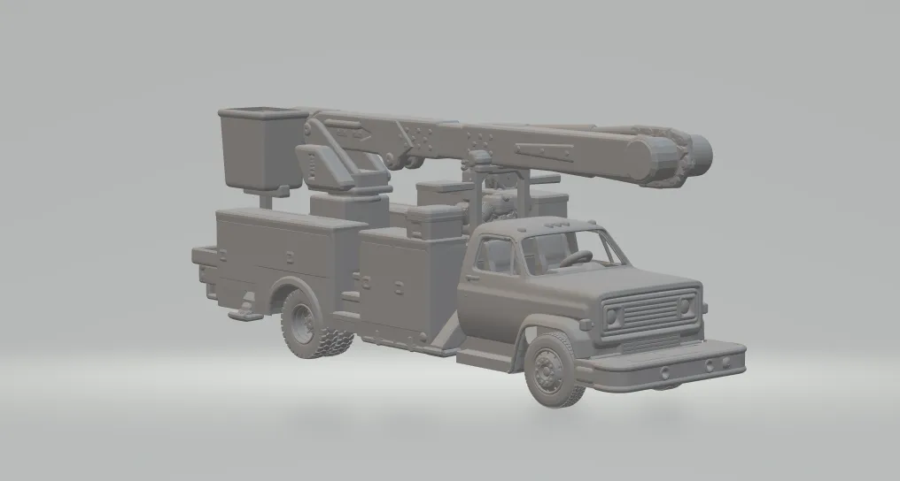 Chevrolet service truck 3D Print Model .c4d .max .obj .3ds .fbx .stl .blend 