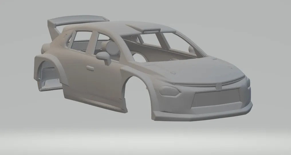 Hyundai hb 20 race car 3D Print Model .c4d .max .obj .3ds .fbx .stl .blend
