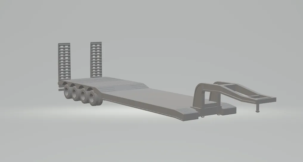 Trailer transport machine 3D Print Model .c4d .max .obj .3ds .fbx .stl .blend 