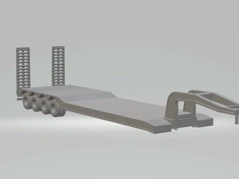 M&aacute;quina de transporte de reboque Modelo de Impressão 3D