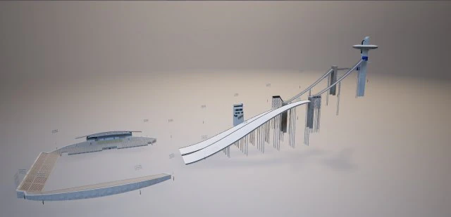 alpensia main stadium pyeongchang2018 olympics 3D Model .c4d .max .obj .3ds .fbx .stl .blend 