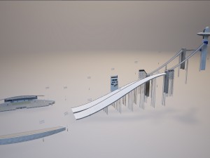 alpensia main stadium pyeongchang2018 olympics 3D Model