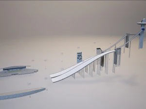 アルペンシア メイン スタジアム 平昌 2018 オリンピック 3Dモデル