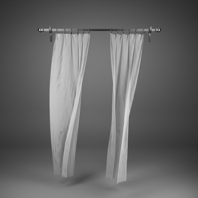 flying curtains 3D Model .c4d .max .obj .3ds .fbx .stl .blend 