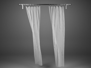 flying curtains 3D Model