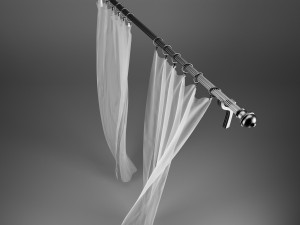 flying curtains 3D Model