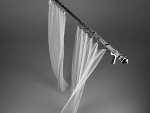 flying curtains 3D Model