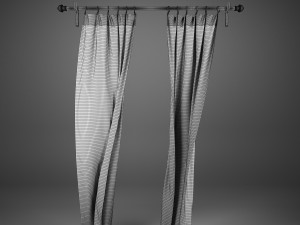 flying curtains 3D Model