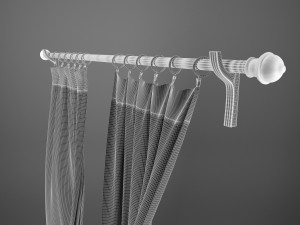 flying curtains 3D Model